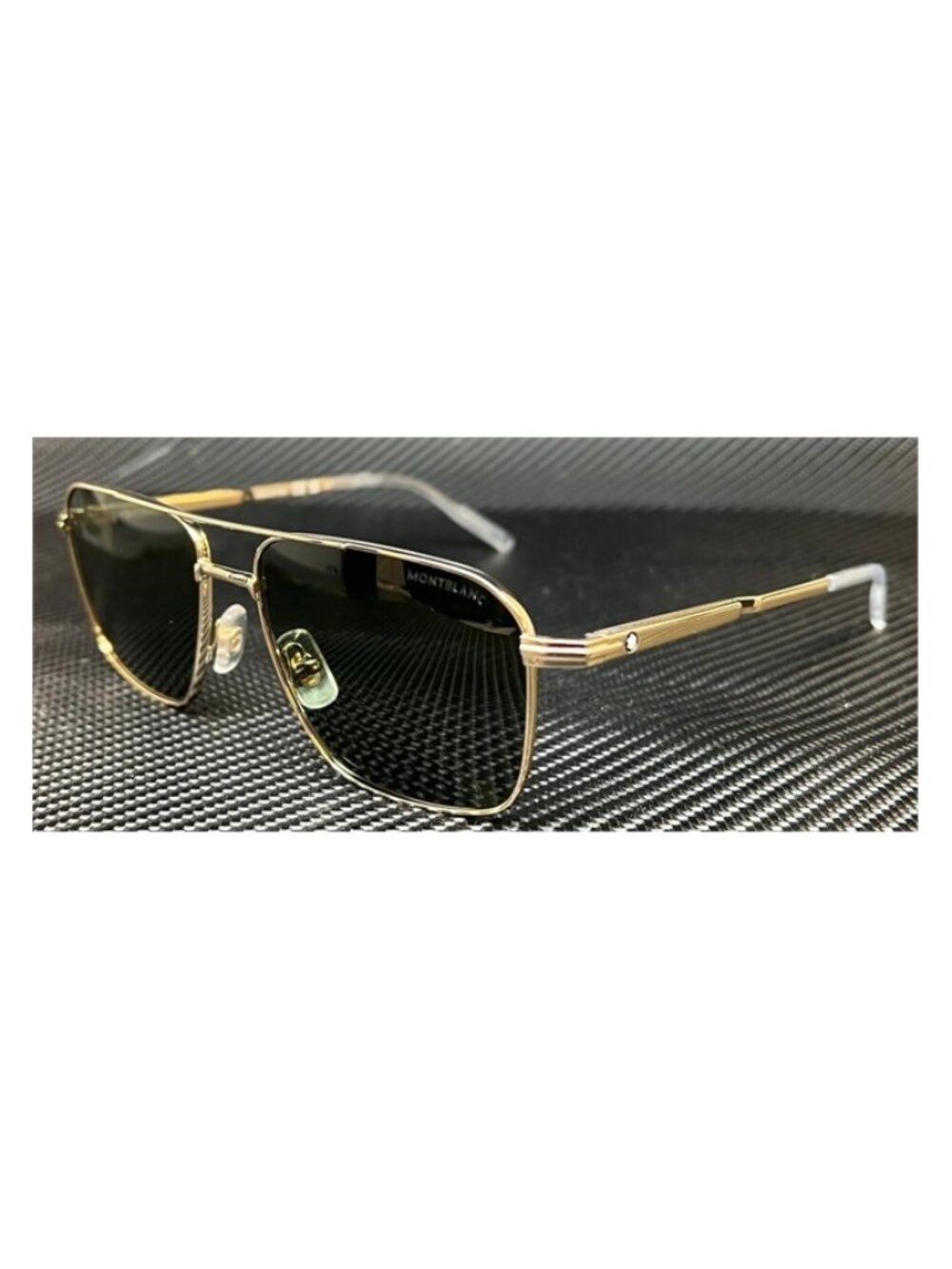 New Mont Blanc Men Gold Sunglasses 56-16-145